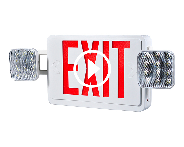 JLEC2BCW-BI-COLOR LED Combo de ieșire de urgență cu capete LED
